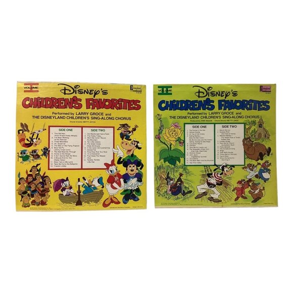 Vintage 1979 Disney's Children's Favorites Volume 1 & 2 Vinyl Records - Picture 2 of 7